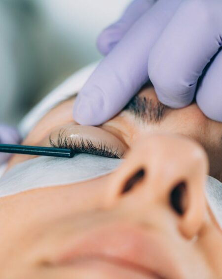 Cosmetologist Doing Lash Lifting